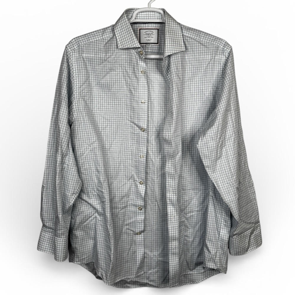 Charles Tyrwhitt Shirt 16.5 35 Non Iron Classic Fit